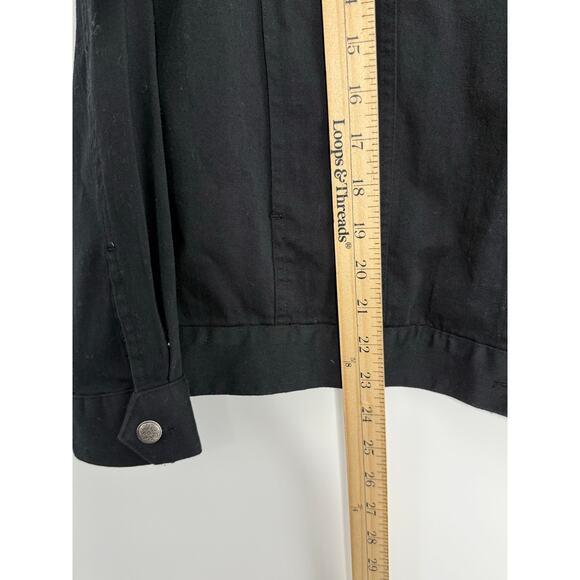 Yi Lin Black Embroidered Jacket Women’s Small Floral Bird Western Boho Tropical - Picture 7 of 8